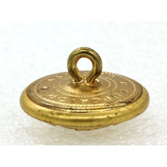 Vintage SET of 6 SUPERIOR QUALITY Military marching band brass buttons harp/lyre - Picture 4 of 5